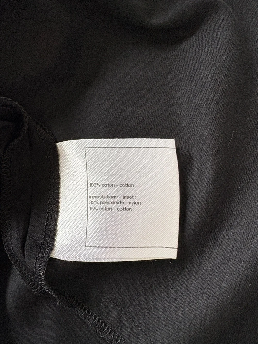 Chanel Black Short Sleeve Tee with Tweed Trim - Spring 2013